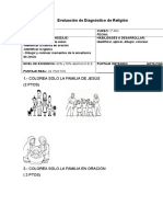 Evaluación de Diagnóstico de Religión