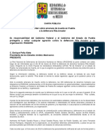 160330 CARTA_EPN_Advierten sobre amenaza de muerte en Puebla a la defensora Rita Amador