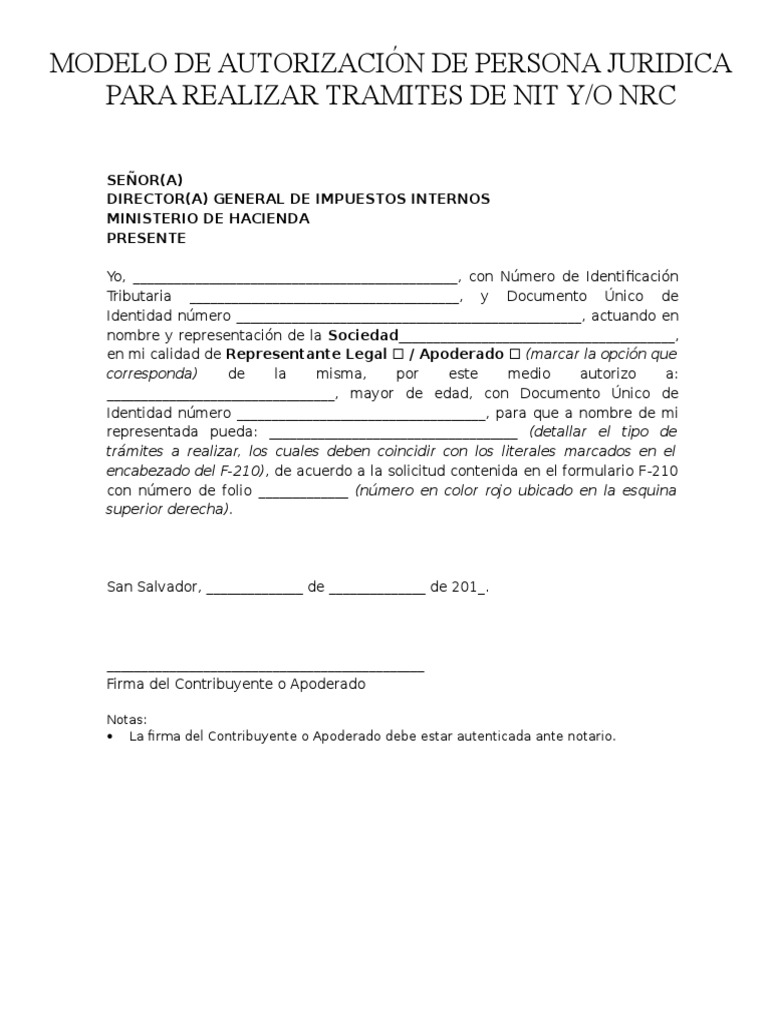 Modelo Autorización para Realizar Trámites | PDF