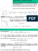 THEOREM 5 (Principle of Path Independence) Let F (Z) Be A Function That Is Analytic