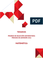 2016 Demre Temario Matematica