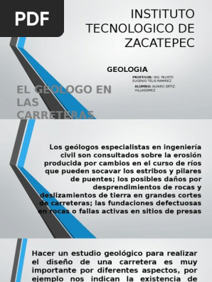 El Geologo En Las Carreteras La Carretera Roca Geologia