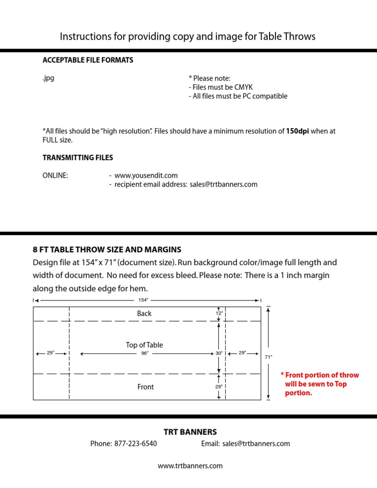 Table Throw Design Instructions | PDF