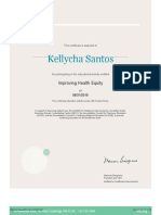 Ihi Certificate - Improving Health Equity