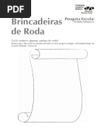 Atividade Brincadeiras de Roda