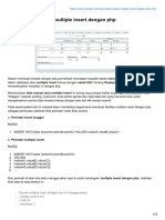 Input Data Massal Multiple Insert Dengan PHP