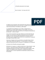 Los 10 Principios de La Filosofía Empresarial de Google