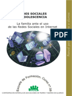 Redes Sociales y Adolescencia. La Familia Ante El Uso de Las Redes Sociales en Internet. Manual Del Alumno-A