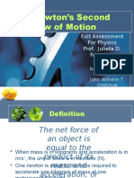 Newton's Second Law of Motion (Law of Acceleration)