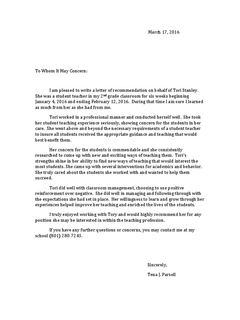 Tori - Letter of Recommendation  PDF