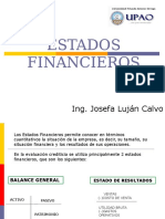 Estados Financieros: Ing. Josefa Luján Calvo