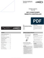 Lennox AC Remote Controller Owners Manual 20pp - Jan 2012