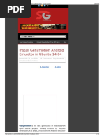 Install Genymotion Android Emulator in Ubuntu 14.04