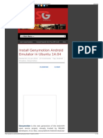 Install Genymotion Android Emulator in Ubuntu 14.04