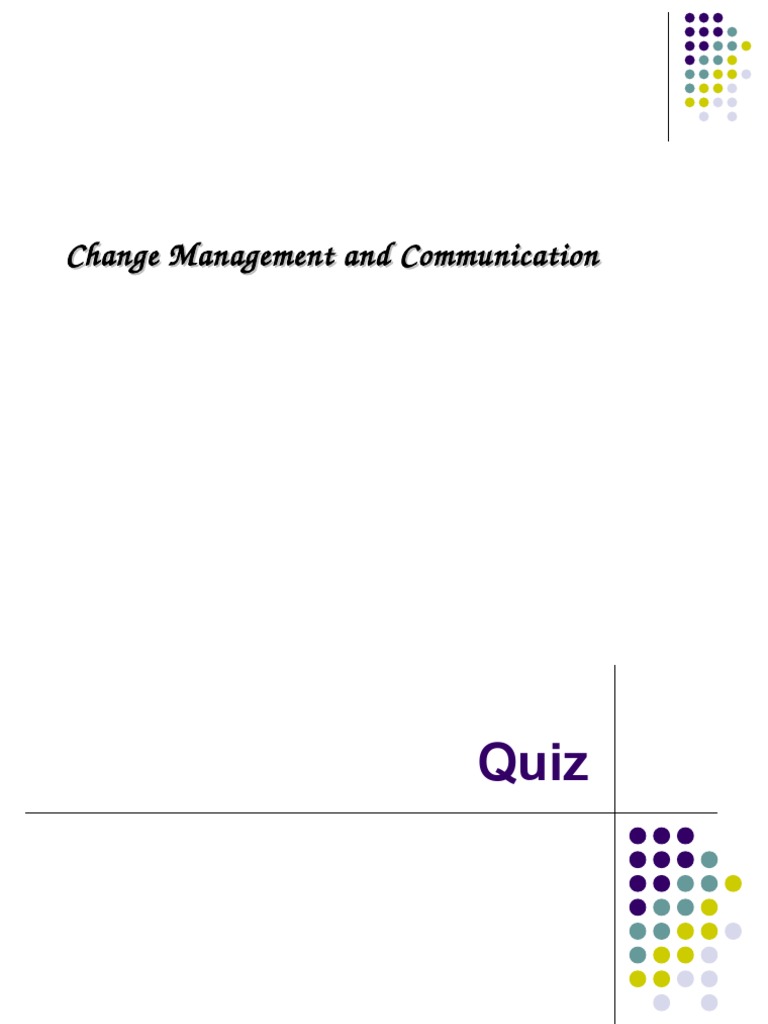 Change Management And Communication Pdf Marketing Communications