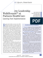 Patient Safety Leadership Walkrounds