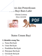 Anamnesis Dan Pemeriksaan Fisik Bayi Baru Lahir - Christa Lorenza
