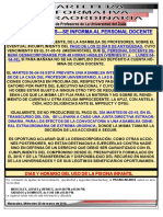 Sobre Los 22 Dias - Se Informa Al Personal Docente