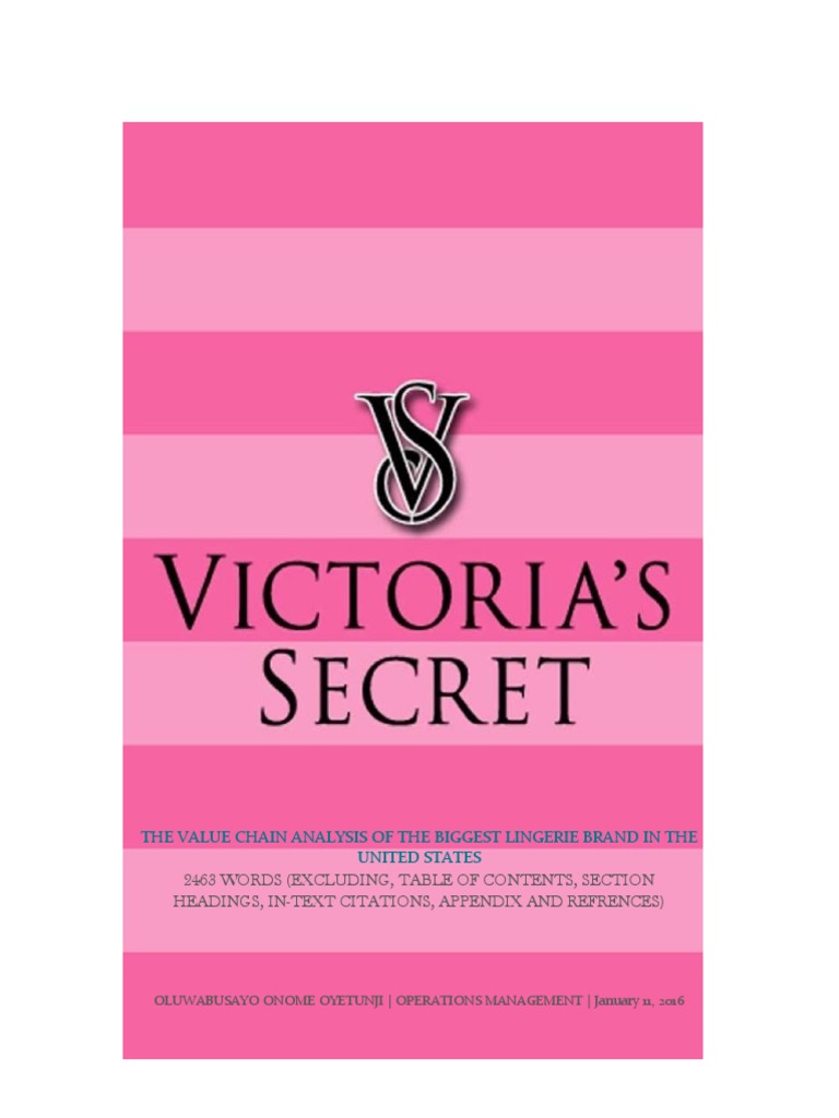 Victoria's Secret Value Chain Analysis | PDF | Victoria's Secret ...