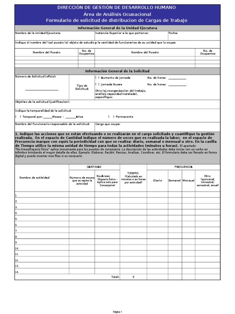 Formulario de Cargas de Trabajo UTN Planificación Cognición