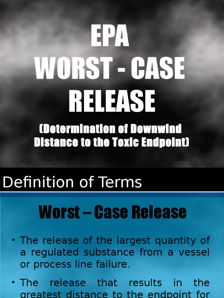 Worst-Case Release Toxic Endpoint Analysis | PDF | Science ...