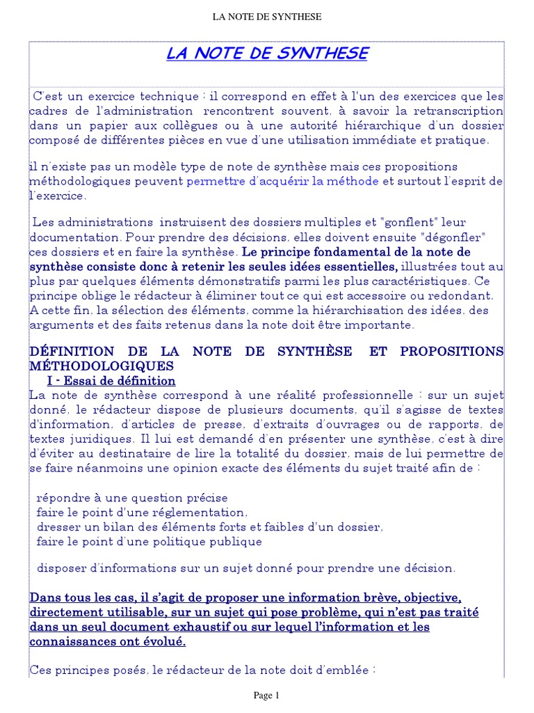 Gabarit Note De Musique A Imprimer Note Synthese | PDF | Lecture (Processus) | Objectivité