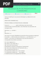 Download MODELE DE PV DE PASSATION DE CONSIGNES by Slug Mind SN306508794 doc pdf