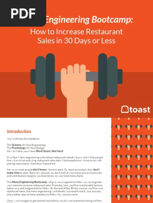 Menu Engineering Bootcamp 