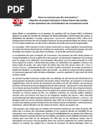 Appel de la CGT Vinci à abandonner Notre-Dame-des-Landes