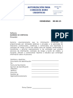 Carta para Autorizacion de Buros Crediticios