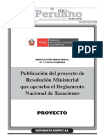 Proyecto Del Reglamento Nacional de Tasaciones