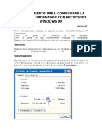 Procedimiento Para Configurar La Red en Un Ordenador Con Microsoft Windows Xp