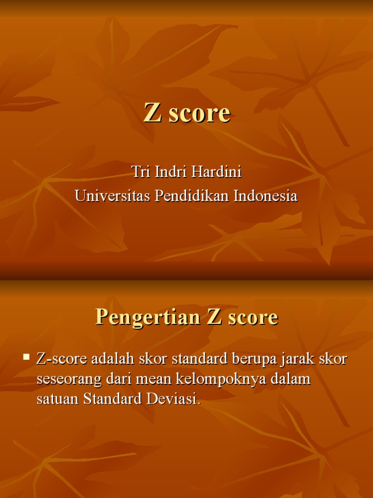 Pengantar Z Score dalam Statistik | PDF | Metode & Bahan Ajar