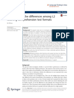 An Analysis of The Differences Among L2