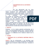 Planificacion Estrategica de La Lactancia Materna Exclusiva