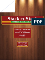 Stack n' Steak Menu 3/31/16