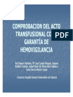 Acto Transfusional y Hemovigilancia