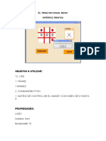 Objetos A Utilizar:: El Triqui en Visual Basic Interfaz Grafica