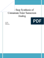 Two Step Synthesis of Cinnamate Ester Sunscreen Analog