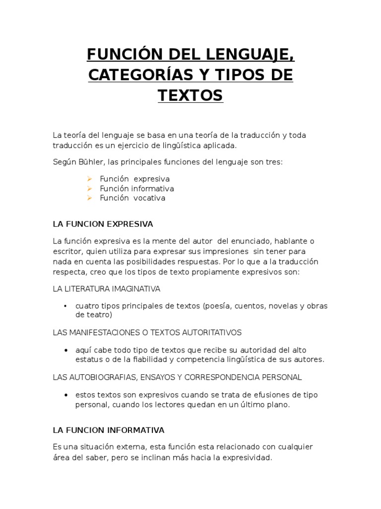 Funciónes Del Lenguaje | PDF | Artes del Lenguaje y Comunicación | Clásicos