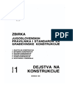1. Zbirka Jugoslovenskih Pravilnika i Standarda Za Gradjevinske Konstrukcije - DeJSTVA NA KONSTRUKCIJE
