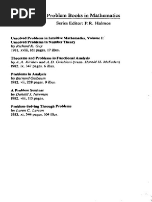 Loren C Larson Problem Solving Through Problems Ocr Sequence Prime Number