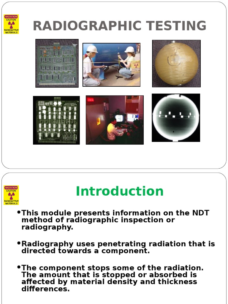 Radiographic Testing in NDT Methods | PDF | Radiography | X Ray