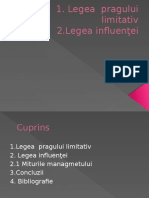 Legea Pragului Și Legea Influentei