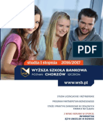 Informator 2016 - Studia I Stopnia - Wyższa Szkoła Bankowa W Chorzowie PDF