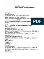 Antibiotics Summary