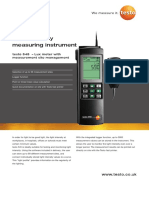 Light Intensity Measuring Instrument: Testo 545 - Lux Meter With Measurement Site Management