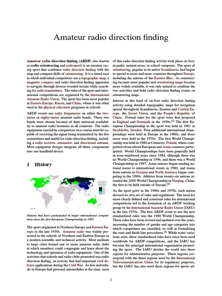 Amateur Radio Direction Finding PDF Radio Wireless