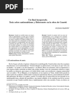 Wahnon - Un Final Inesperado. Tesis Sobre Antsemitismo y Holocausto en La Obra de Canetti