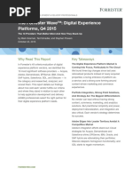 The Forrester Wave - Digital Experience Platforms, Q4 2015